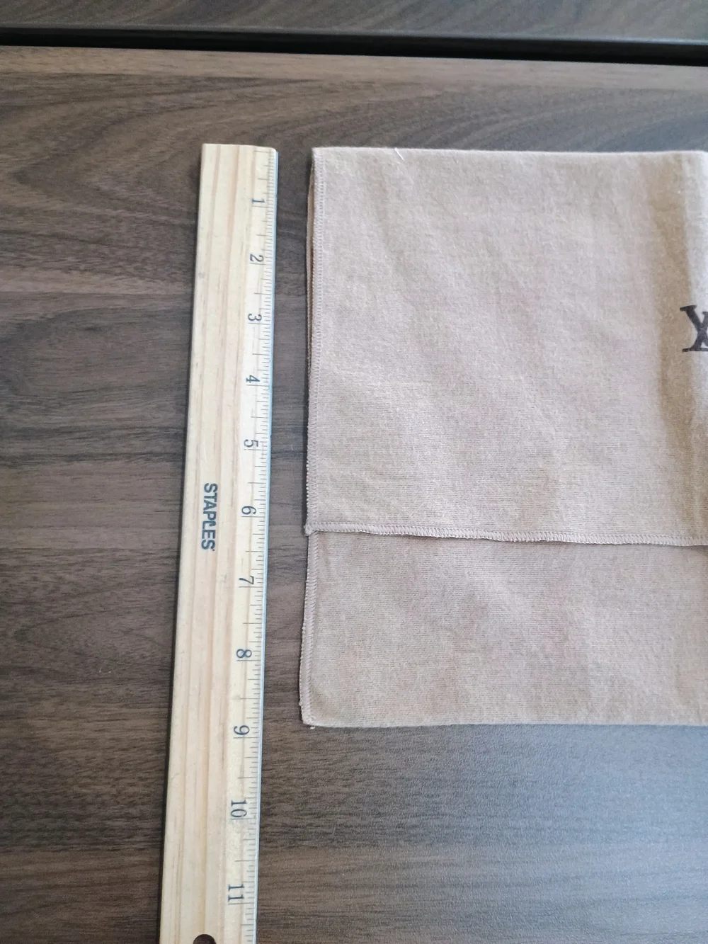 Louis Vuitton Beige Dust Bag with LV Logo